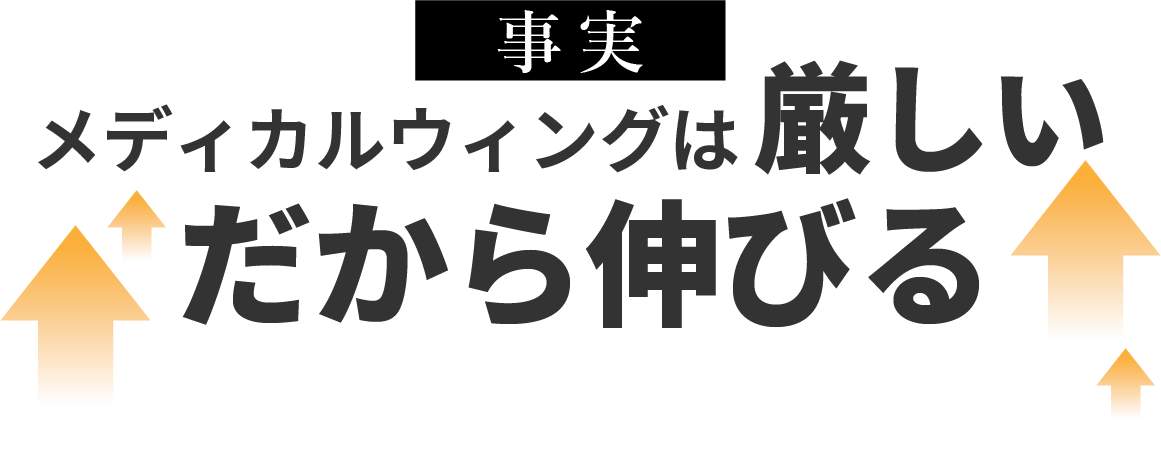 メディカルウィングは厳しいだから伸びる